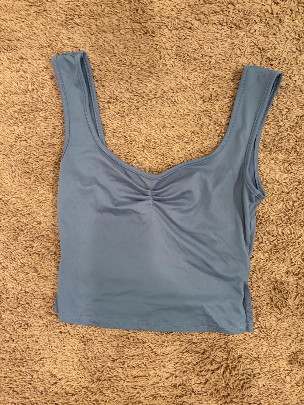Blue Scoop Neck Tank Top